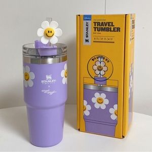 Stanley x wiggle wiggle lavender 16oz daisy tumbler GUC